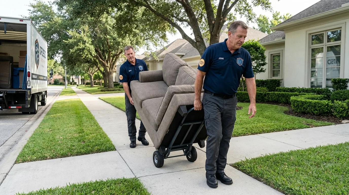 Local residential moving crew loading furniture in Duchesne, UT